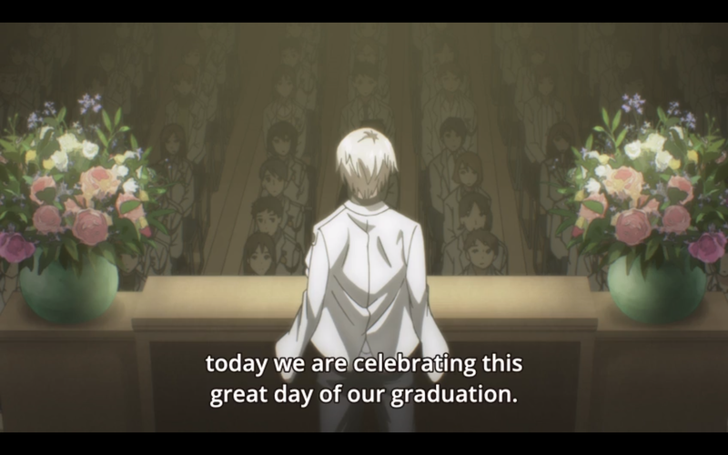 Graduating class representative giving a speech.